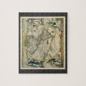 Antike Karte, 1596, America Sive Novus Orbis Puzzle (Vertikal)