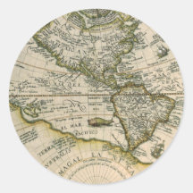 Antike Karte, 1596, America Sive Novus Orbis