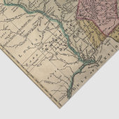 Antike Karte 1763 Nordamerika, restauriert Decoupa Seidenpapier (Detail)