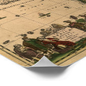 Antike Karte Afrikas 1680 von Frederick De Wit Poster (Ecke)