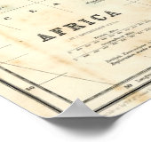 Antike Karte Afrikas Poster (Ecke)