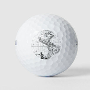 antike Karte Amerika Nordamerika Golfball