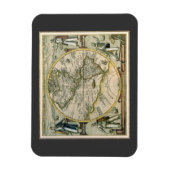 Antike Karte, Amerika Sive Novus Orbis, 1596 Magnet (Vertikal)
