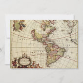 Antike Karte Amerikas von Johannes De Ram (Vorderseite)