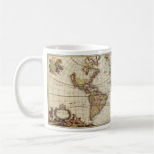 Antike Karte Amerikas von Johannes De Ram Kaffeetasse (Links)