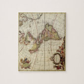 Antike Karte Amerikas von Johannes De Ram Puzzle (Vertikal)