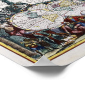 Antike Karte Asiens | 1696 Poster (Ecke)