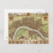 Antike Karte aus dem 17. Jahrhundert von London W. (Vorne/Hinten)