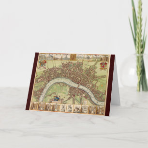 Antike Karte aus dem 17. Jahrhundert von London W.