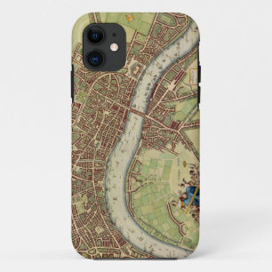 Antike Karte aus dem 17. Jahrhundert von London W. Case-Mate iPhone Hülle