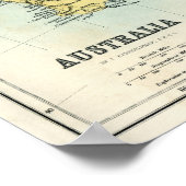 Antike Karte Australiens Poster (Ecke)