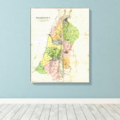 Antike Karte - biblisches Palästina Leinwanddruck (Insitu (Holzboden))