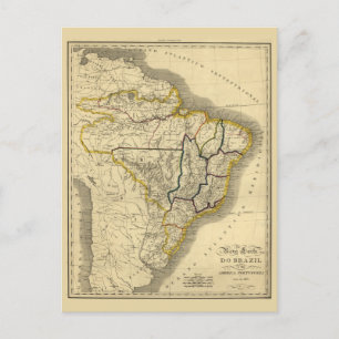 Antike Karte Brasiliens 1821