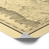 Antike Karte Brasiliens 1821 Poster (Ecke)