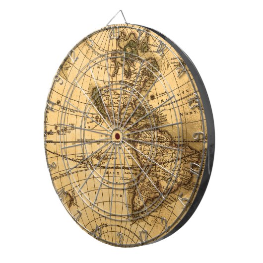 Antike Karte Dartscheibe (Vorderseite rechts)