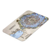 Antike Karte der Azteken Hauptstadt Tenochtitlan Magnet (Linke Seite)