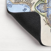 Antike Karte der aztekischen Hauptstadt Mousepad (Ecke)