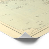 Antike Karte der Bahamas Poster (Ecke)