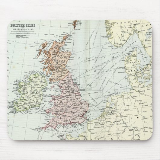 Antike Karte der britischen Inseln und der Mousepad (Vorne)