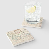 Antike Karte der Great Lakes Steinuntersetzer (Seitenansicht)