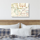 Antike Karte der Großen Seen Leinwanddruck (Insitu (Schlafzimmer))