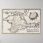Antike Karte der Krim, Krimhalbinsel 1791 Poster (Vorne)
