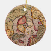 Antike Karte der Nordpol-Karte von Mercator Keramikornament (Vorne)