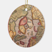 Antike Karte der Nordpol-Karte von Mercator Keramikornament (Links)