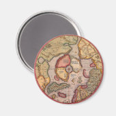 Antike Karte der Nordpol-Karte von Mercator Magnet (Vorderseite/Rückseite)