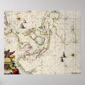 Antike Karte der Ostindien Poster (Vorne)