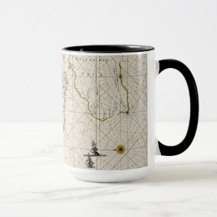 Antike Karte der Ostinseln Tasse