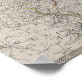 Antike Karte der Schweiz Poster (Ecke)