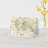 Antike Karte der Welt (Gelbe Blume)