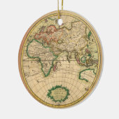 Antike Karte der Welt Keramikornament (Links)