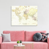 Antike Karte der Welt Leinwanddruck (Insitu (Wohnzimmer))