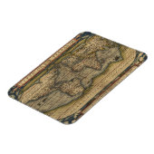 Antike Karte der Welt Magnet (Linke Seite)