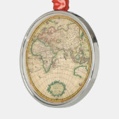 Antike Karte der Welt Ornament Aus Metall (Links)