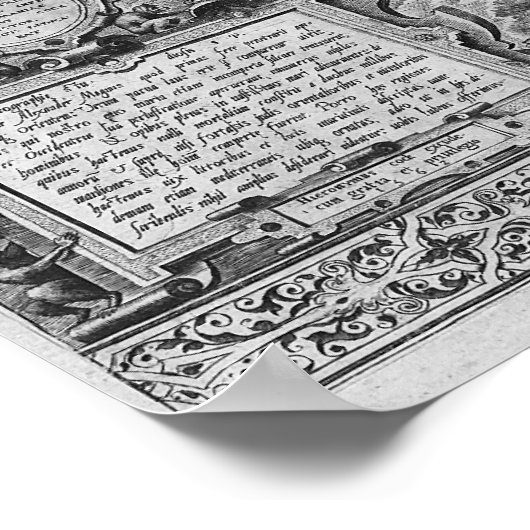 Antike Karte der Welt Poster (Ecke)