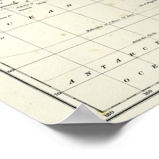 Antike Karte der Welt Poster (Ecke)