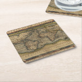 Antike Karte der Welt Rechteckiger Pappuntersetzer (angewinkelt)