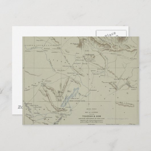 Antike Karte des Iran (Vorne/Hinten)
