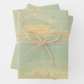 Antike Karte des Karibischen Meeres Geschenkpapier Set (Beispiel)