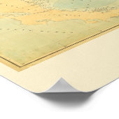 Antike Karte des Karibischen Meeres Poster (Ecke)