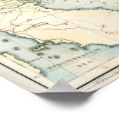 Antike Karte des österreichischen Reiches Poster (Ecke)