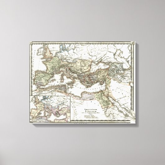 Antike Karte des Römischen Reiches Leinwanddruck (Vorderseite)