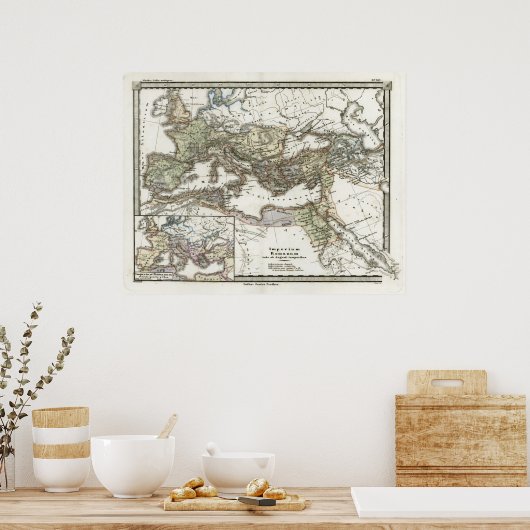 Antike Karte des Römischen Reiches Poster (Küche)