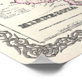 Antike Karte des Staat von Minnesota Poster (Ecke)