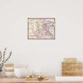 Antike Karte des Staat von Minnesota Poster (Küche)