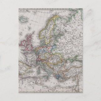 Antike Karte Europas um 1862