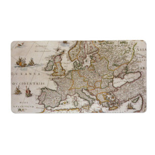 Antike Karte Europas von Willem Jansz Blaeu, c1617